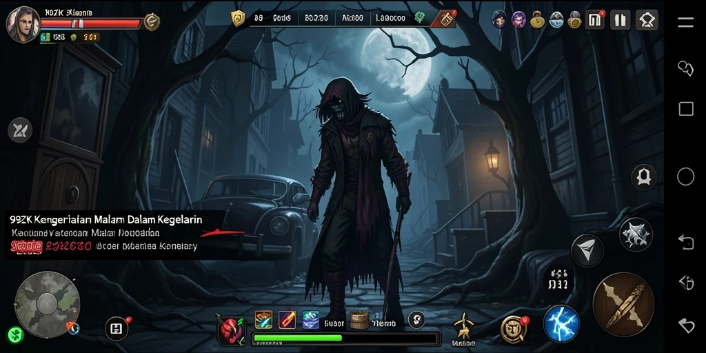 Screenshot menampilkan momen menegangkan dari gameplay 99ZK.