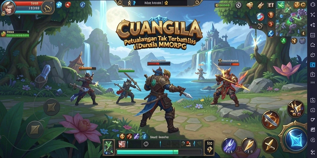 Tampilan gameplay seru dari CUANGILA dalam petualangan MMORPG.