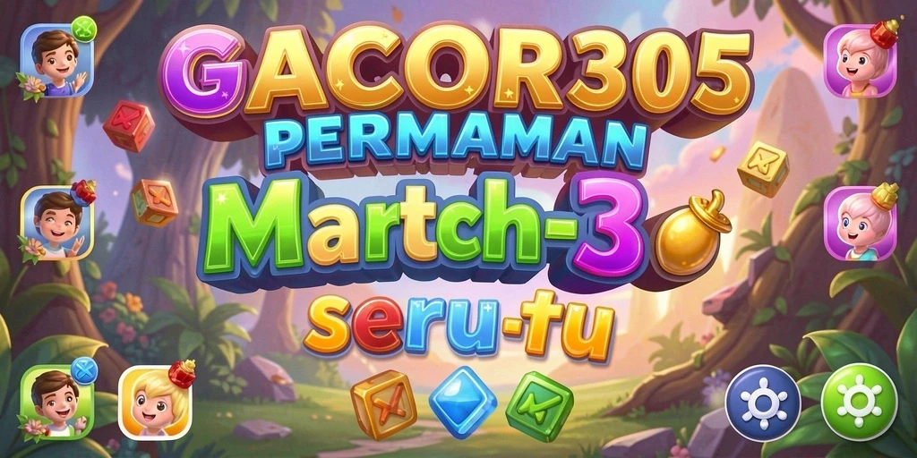 Tampilan gameplay GACOR305 yang menghadirkan keseruan Match-3.