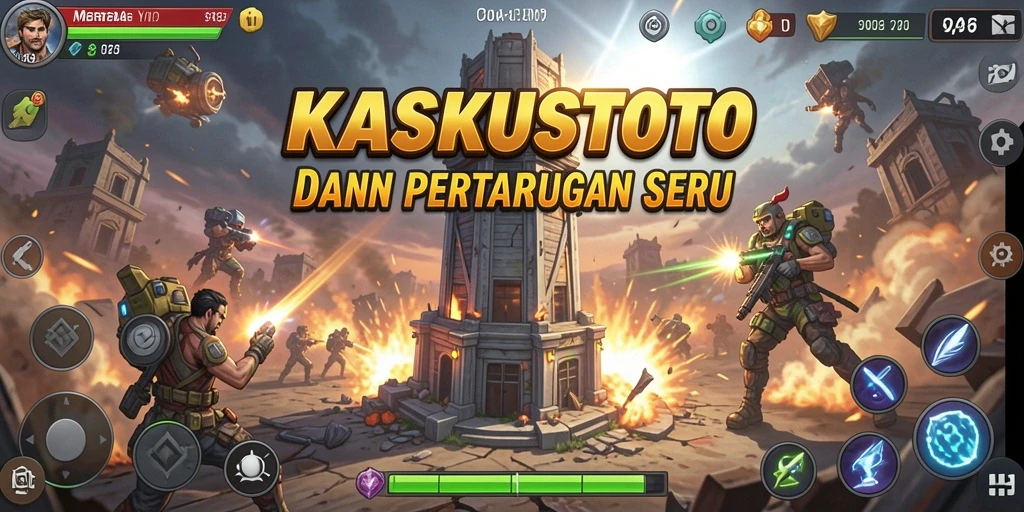 Screenshot gameplay KASKUSTOTO menampilkan aksi menegangkan Tower Defense.