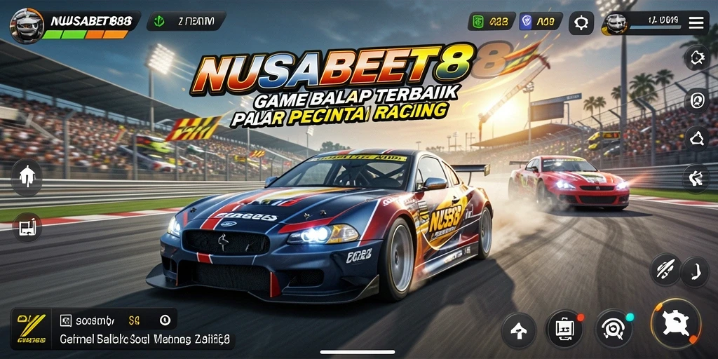 Tampilan gameplay balap mendebarkan di NUSABET88.