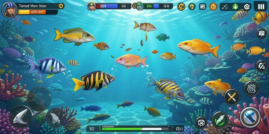 Screenshot utama RK88 menampilkan gameplay Tembak Ikan yang seru.