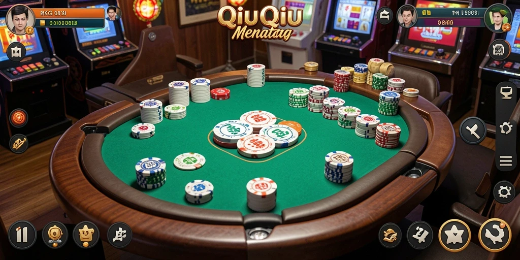 Screenshot menampilkan gameplay seru dari RKGG dalam QiuQiu.